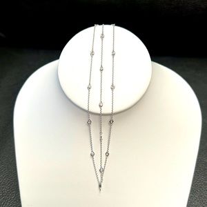 Diamond by the yard 3 strand bracelet 14 k 0.35 ct Diamond bracelet